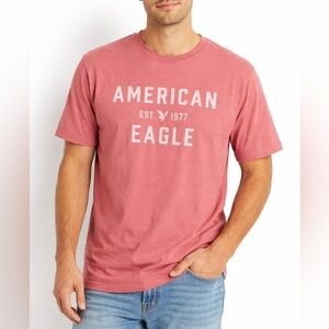 American Eagle Graphic T-Shirt XL Pink Logo Short Sleeve Super Soft Tee NWT